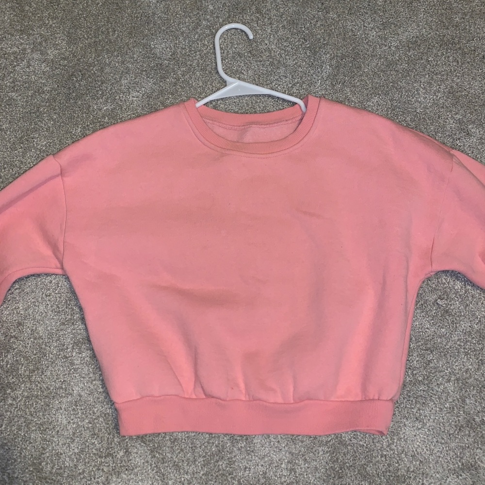 Pink sweater crop top